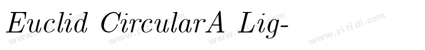 Euclid CircularA Lig字体转换